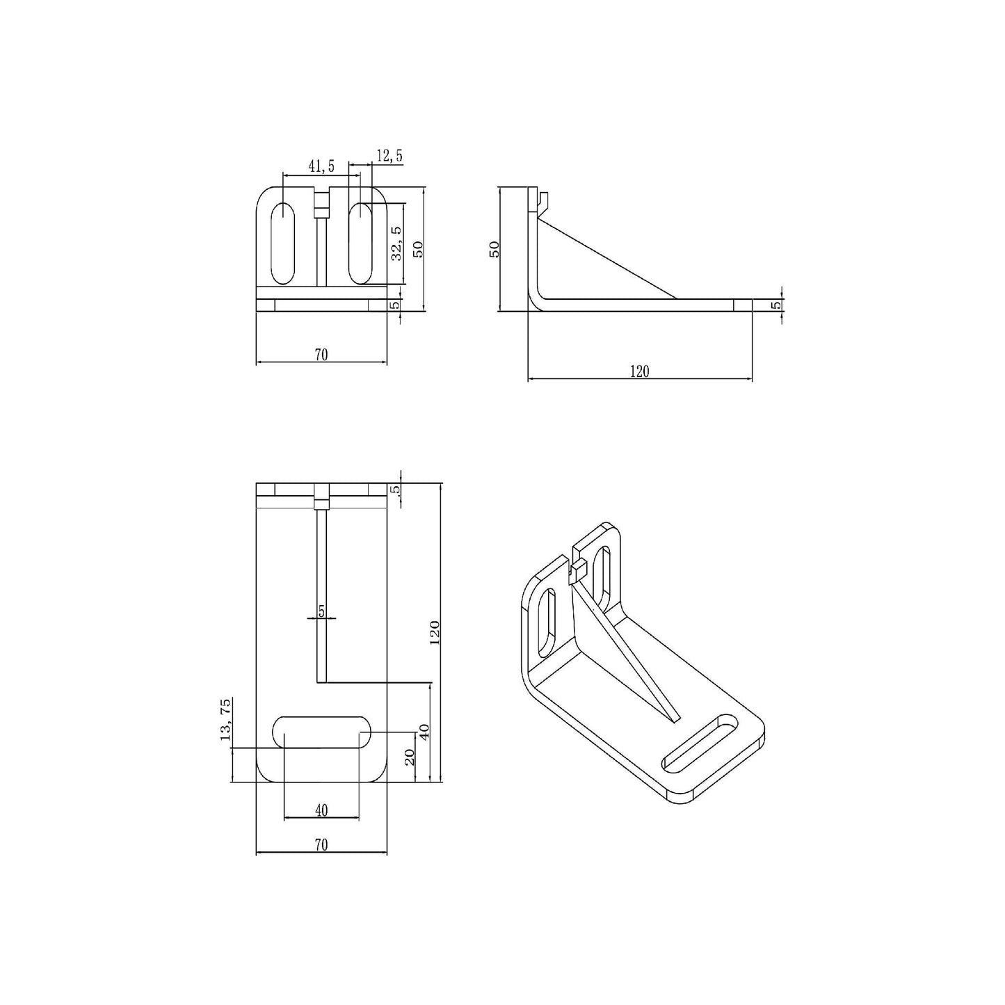 Rear Mounted Hinge - Residential Gates