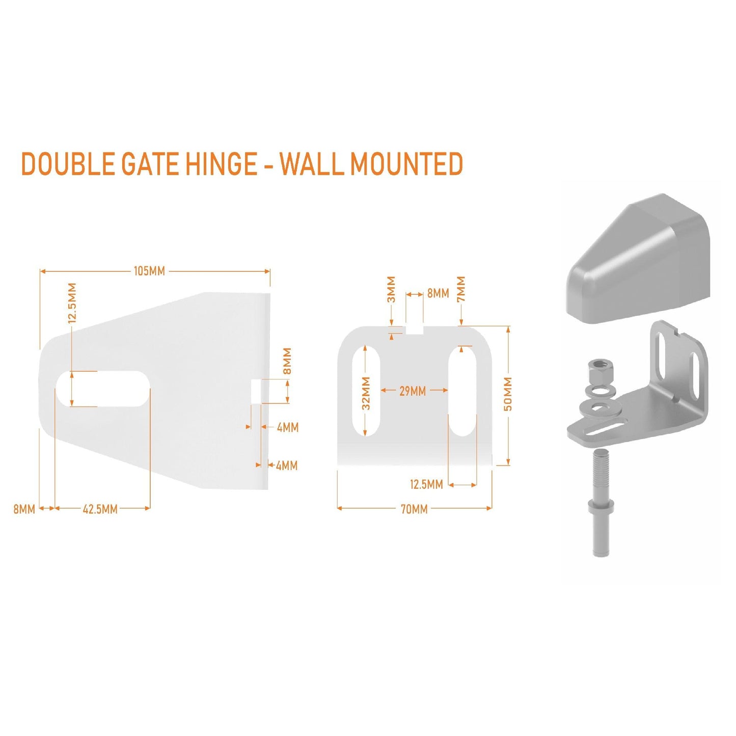 Wall Mounted Hinge - Residential Gates