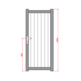 CompHorizon | Composite Horizontal Garden Gate with Aluminium Frame