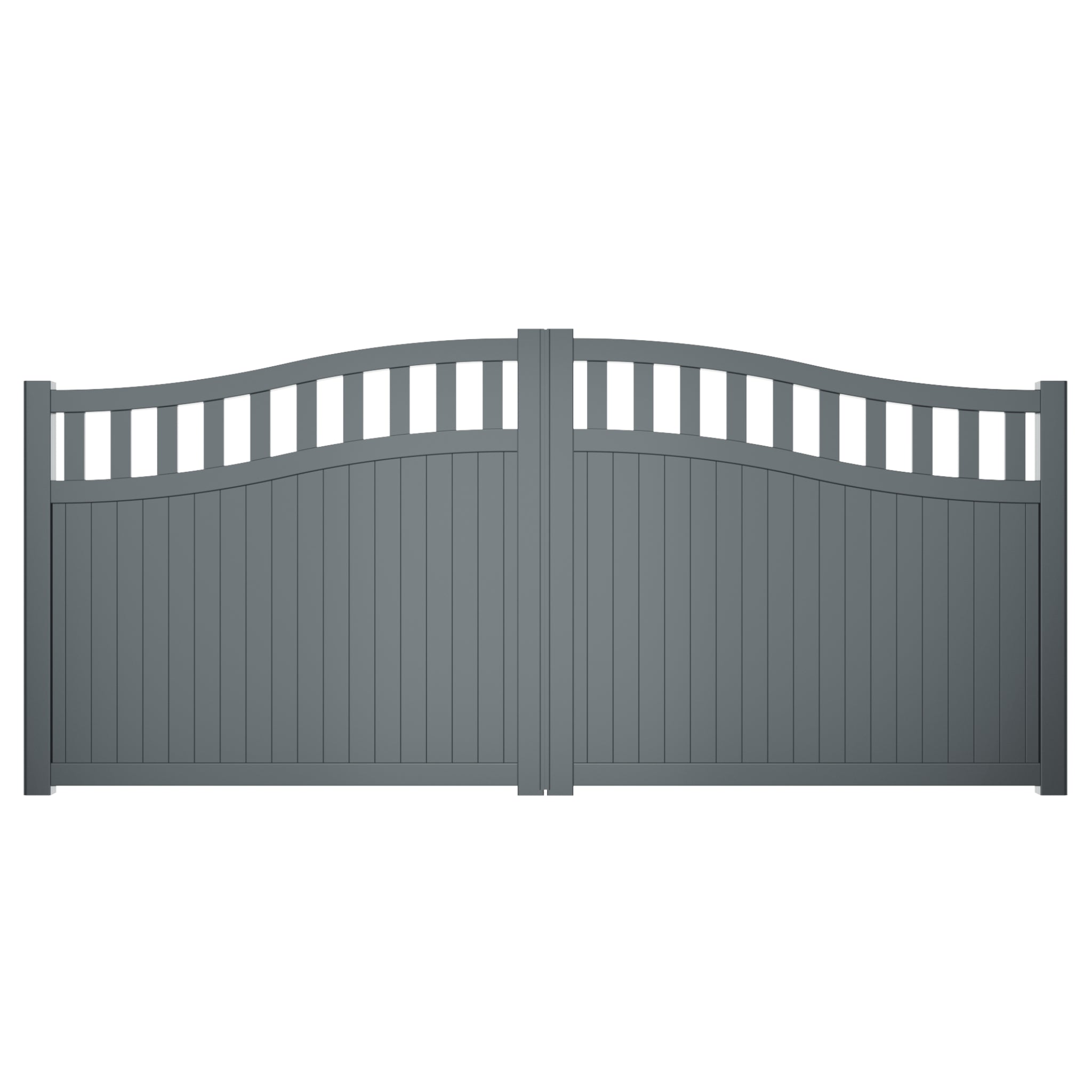 OpenTop Elegance | Aluminium Partial Privacy Driveway Gate