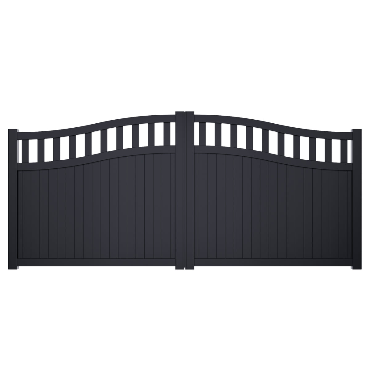 OpenTop Elegance | Aluminium Partial Privacy Driveway Gate