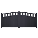 OpenTop Elegance | Aluminium Partial Privacy Driveway Gate