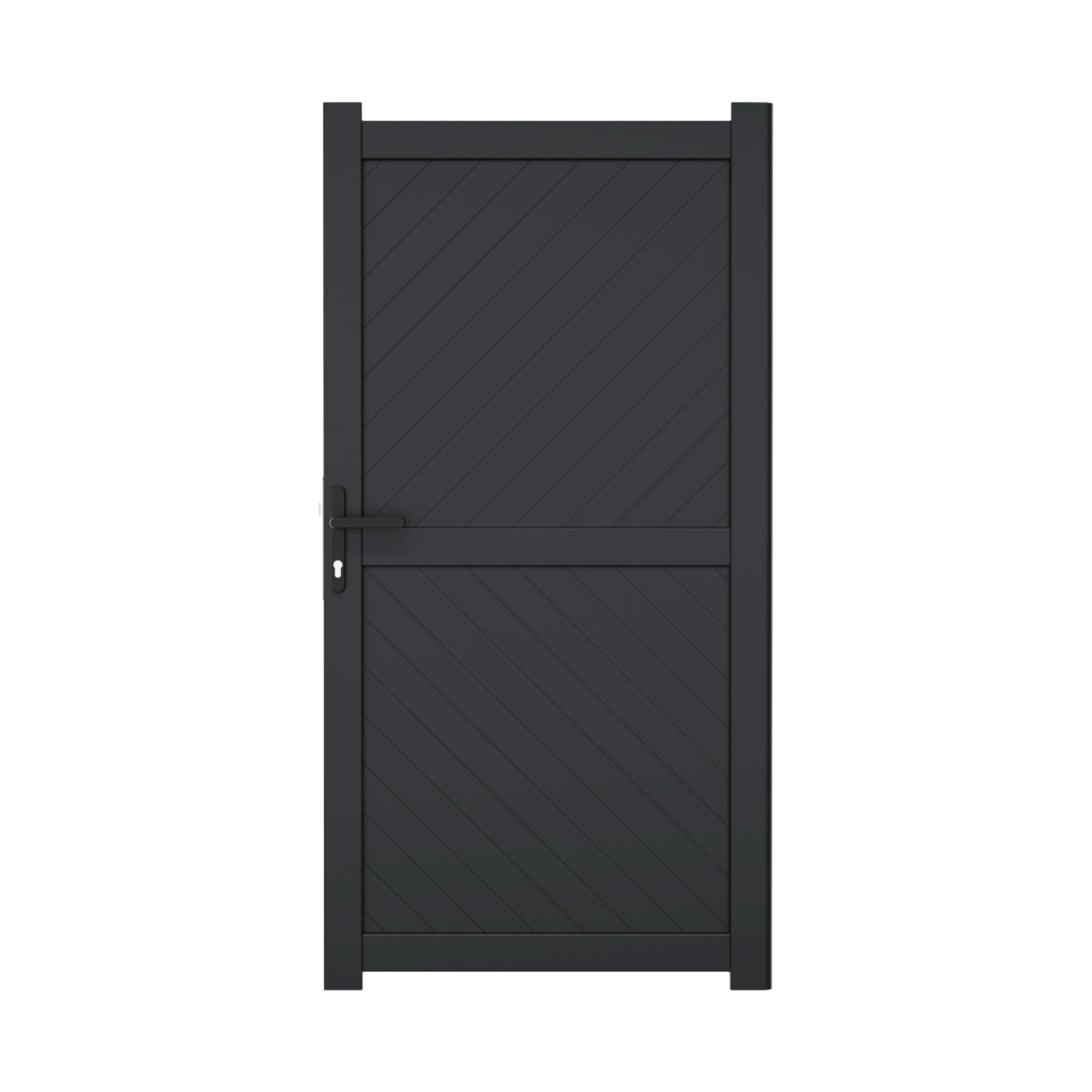 Aluminium Diagonal Slat Garden Gate | DiagonalElegance – Residential Gates