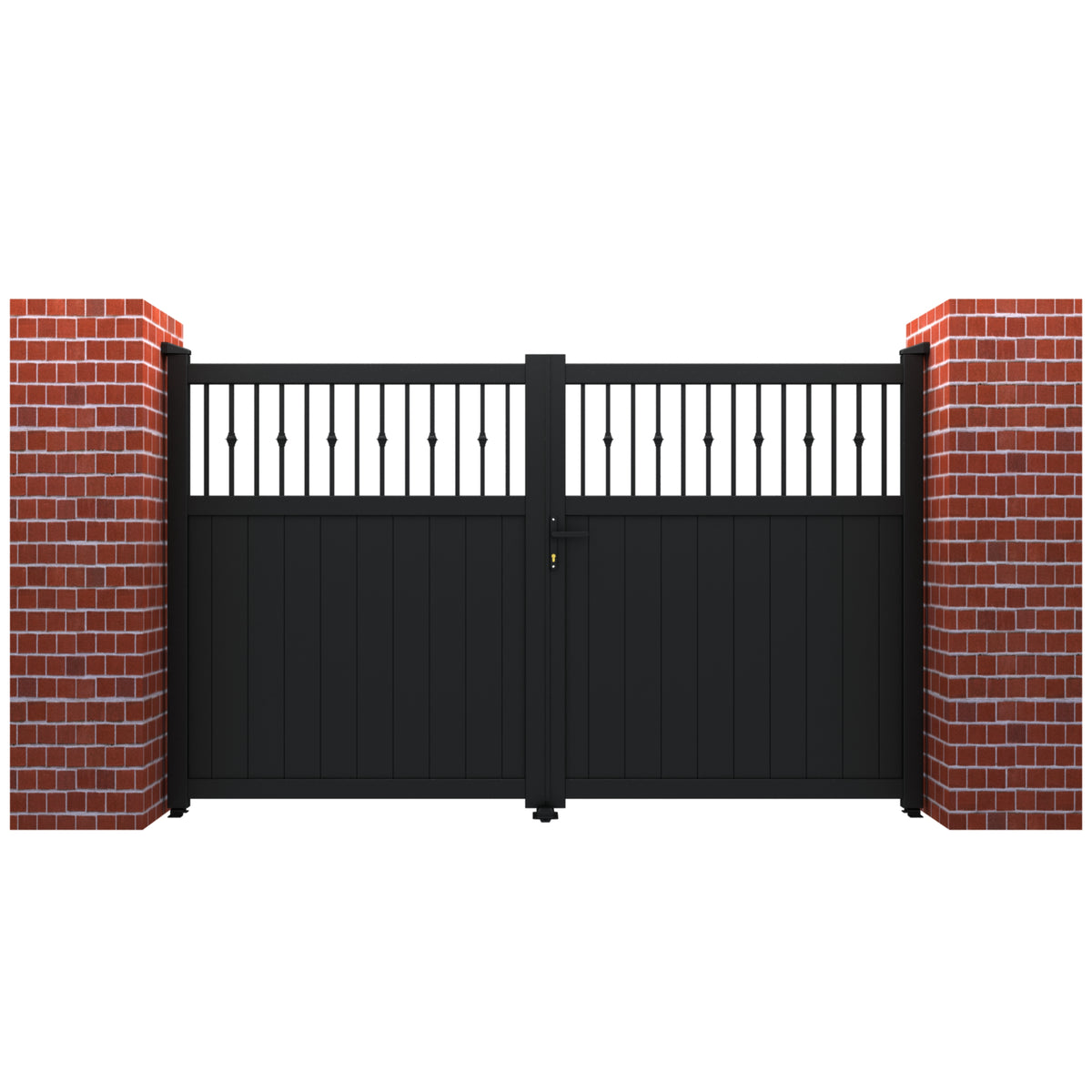 OpenAir | Aluminium Partial Privacy Open-Top Driveway Gate