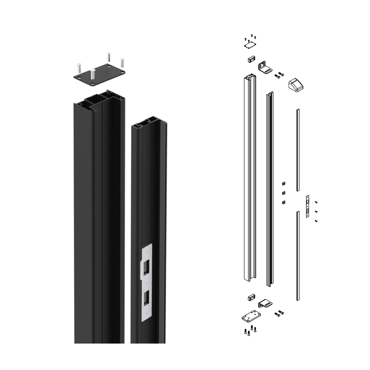 Aluminium Surface Receiver Post