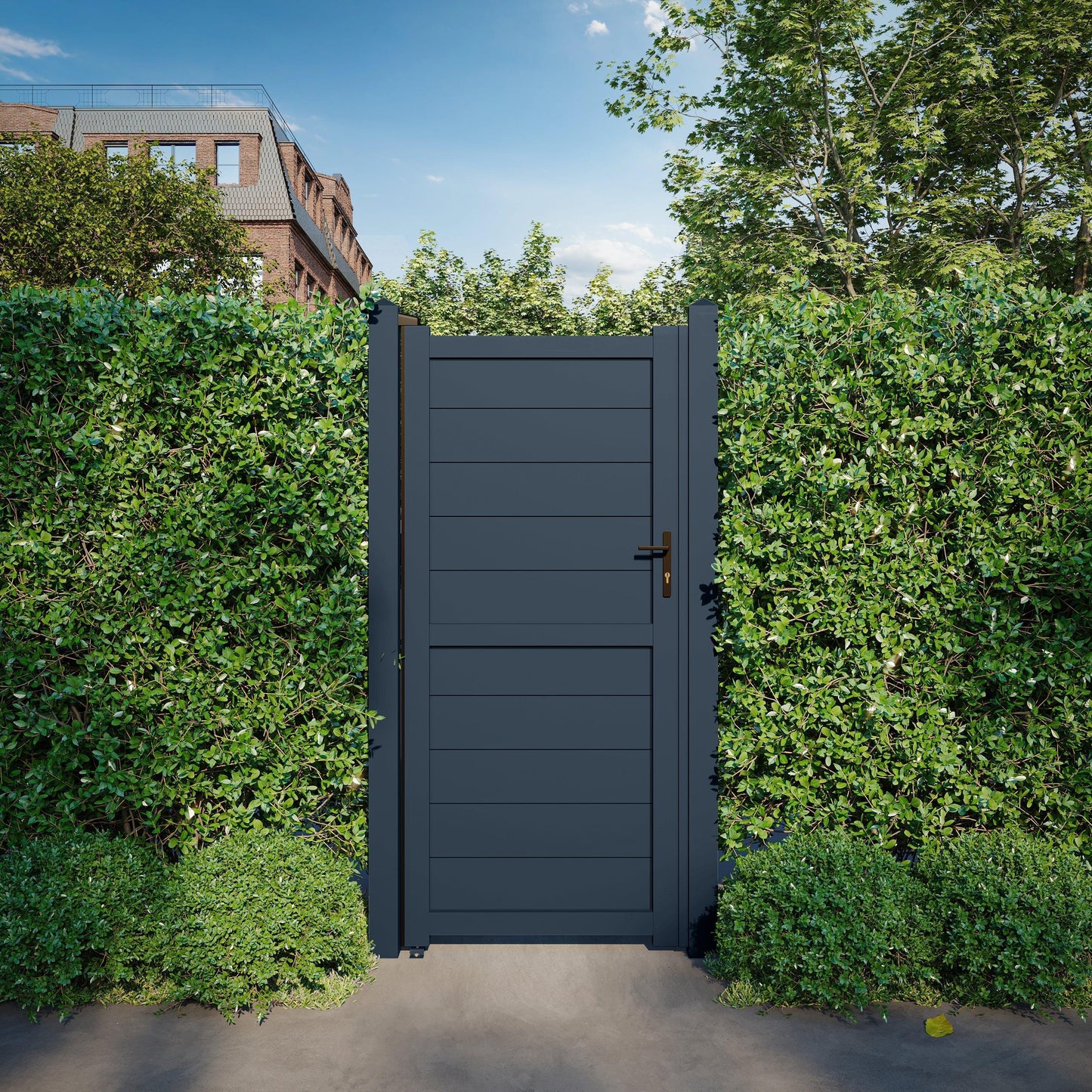 HorizonLine | Aluminium Horizontal Slat Garden Gate - Residential Gates