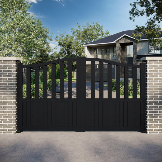 SkyView Elite | Aluminium Partial Privacy Driveway Gate - Residential Gates