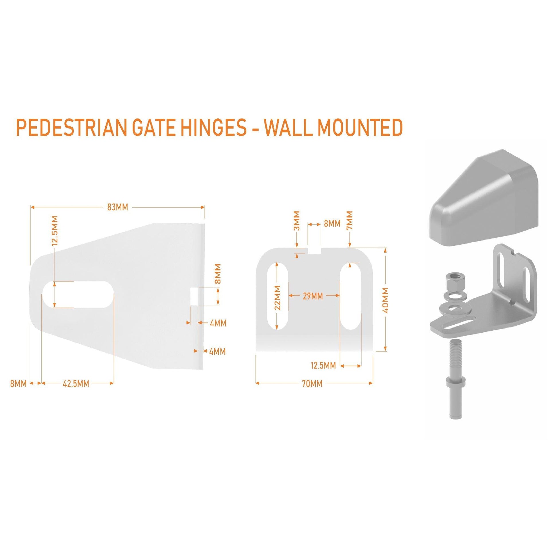 Wall Mounted Hinge - Residential Gates